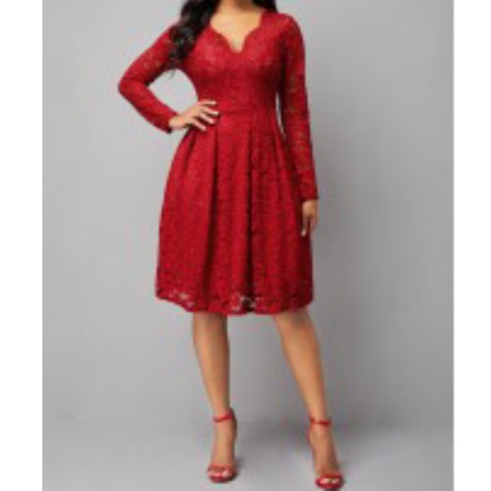Rosewe Lined Lace Dress NWOT PTP=18.5"